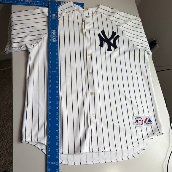 Vintage Majestic New York Yankees MLB Pinstripe Baseball Jersey Mens NY ( USA) - Picture 7 of 11